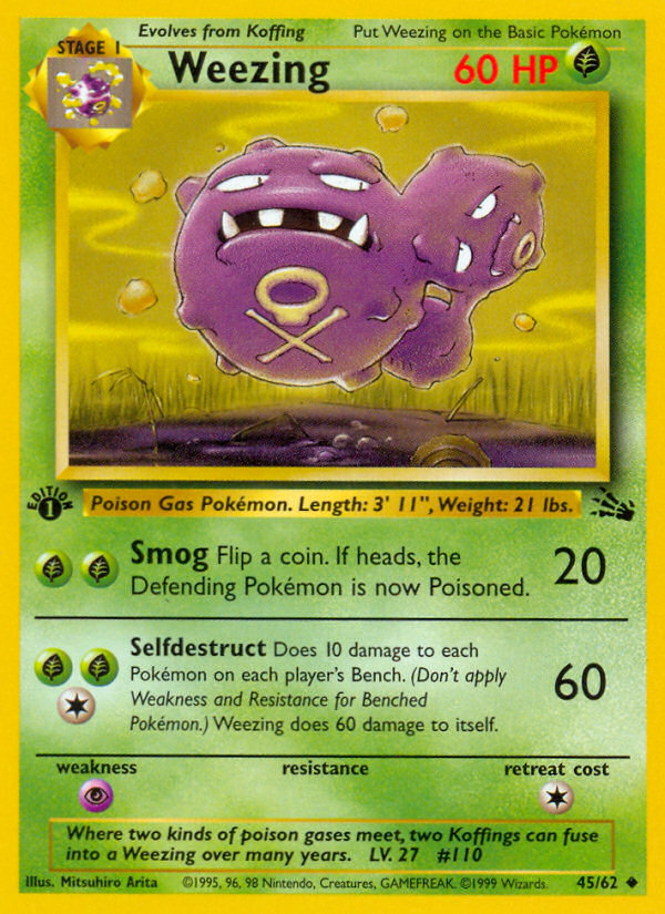 Weezing (45/62) [Fossil 1st Edition] | Tabernacle Games