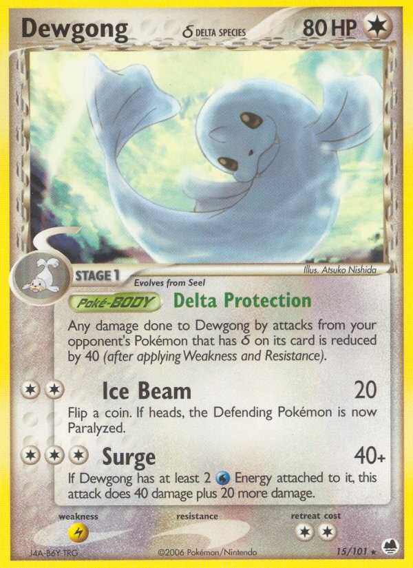 Dewgong (15/101) (Delta Species) [EX: Dragon Frontiers] | Tabernacle Games