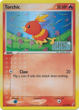 Torchic (65/100) (Stamped) [EX: Crystal Guardians] | Tabernacle Games