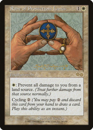 Rune of Protection: Lands [Urza's Saga] | Tabernacle Games