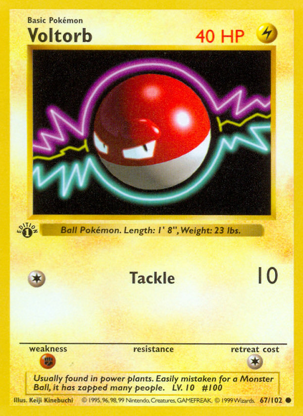 Voltorb (67/102) (Shadowless) [Base Set 1st Edition] | Tabernacle Games