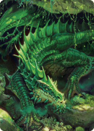 Lurking Green Dragon Art Card [Commander Legends: Battle for Baldur's Gate Art Series] | Tabernacle Games
