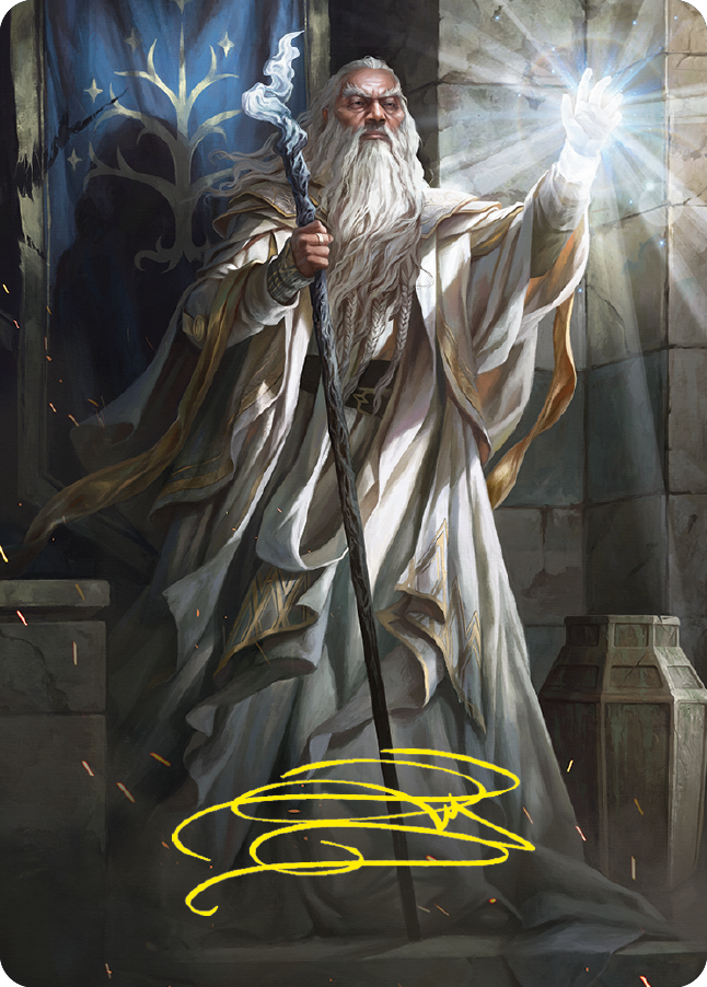 Gandalf the White Art Card (Gold-Stamped Signature) [The Lord of the Rings: Tales of Middle-earth Art Series] | Tabernacle Games