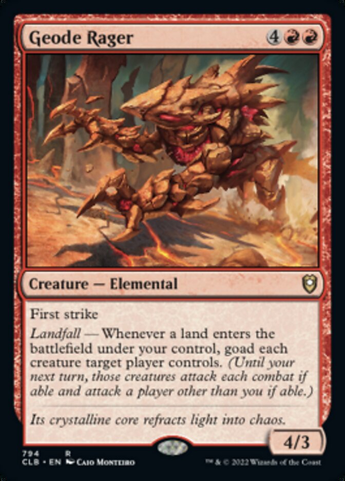 Geode Rager [Commander Legends: Battle for Baldur's Gate] | Tabernacle Games