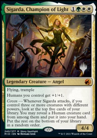 Sigarda, Champion of Light (Promo Pack) [Innistrad: Midnight Hunt Promos] | Tabernacle Games