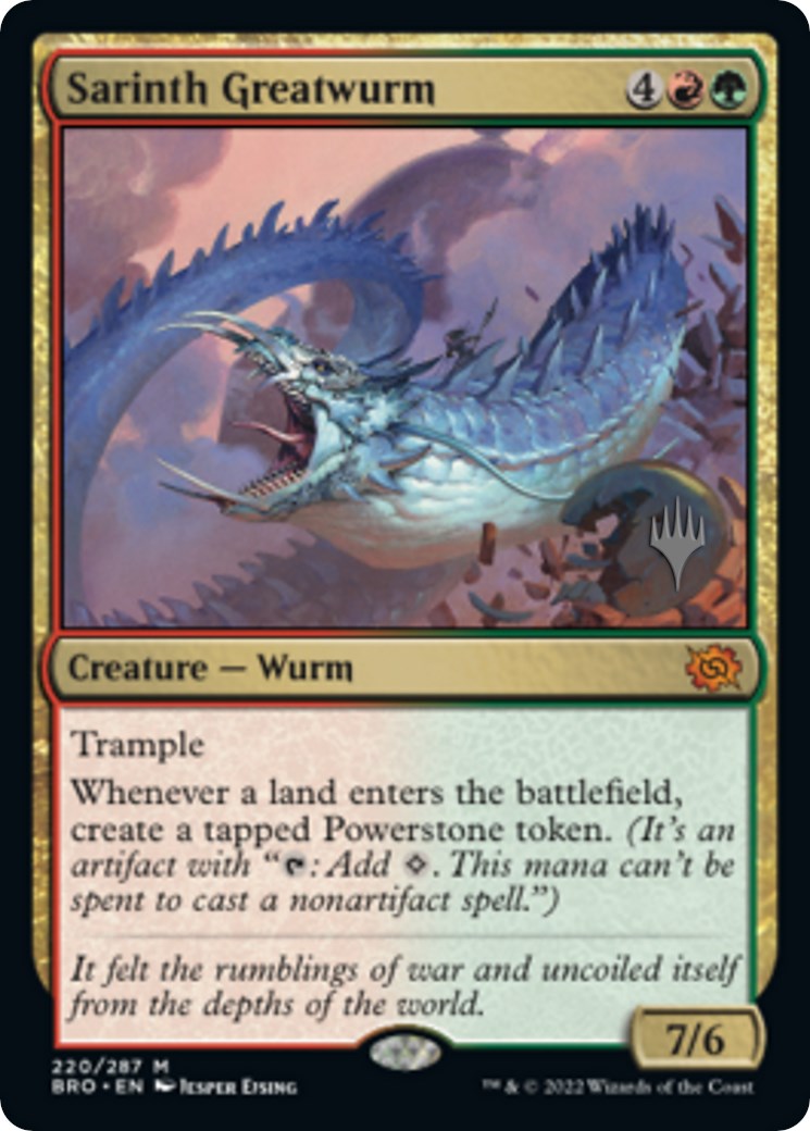 Sarinth Greatwurm (Promo Pack) [The Brothers' War Promos] | Tabernacle Games