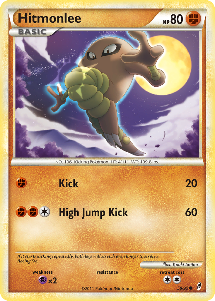 Hitmonlee (58/95) [HeartGold & SoulSilver: Call of Legends] | Tabernacle Games