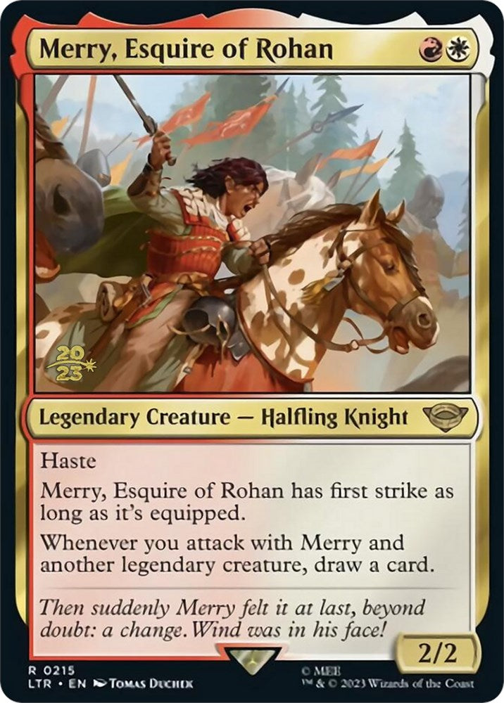 Merry, Esquire of Rohan [The Lord of the Rings: Tales of Middle-Earth Prerelease Promos] | Tabernacle Games