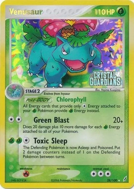 Venusaur (028/100) (Prerelease) [EX: Crystal Guardians] | Tabernacle Games