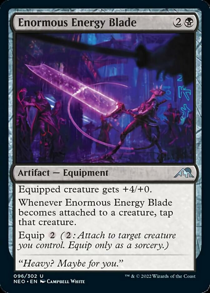Enormous Energy Blade [Kamigawa: Neon Dynasty] | Tabernacle Games
