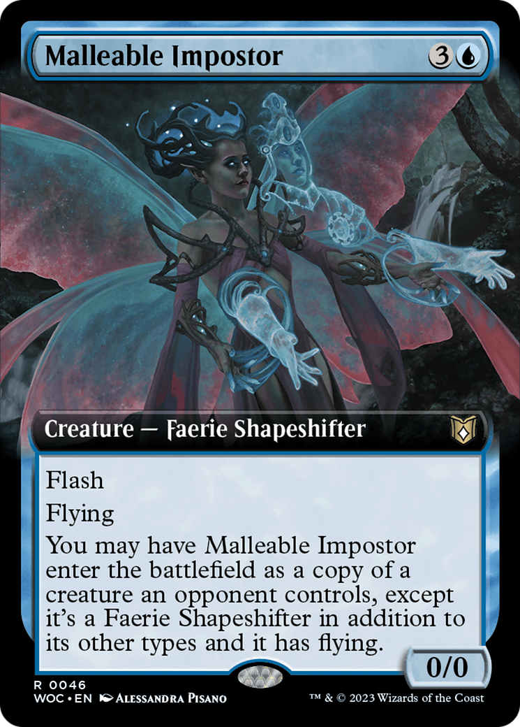 Malleable Impostor (Extended Art) [Wilds of Eldraine Commander] | Tabernacle Games