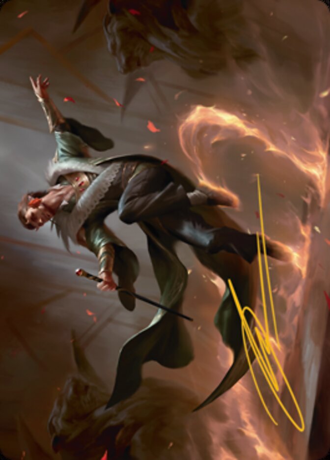 Fleetfoot Dancer Art Card (Gold-Stamped Signature) [Streets of New Capenna Art Series] | Tabernacle Games