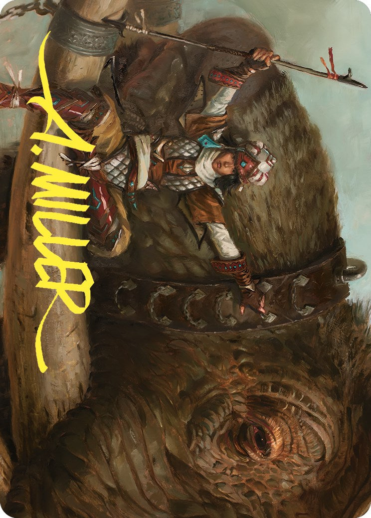 Tuskguard Captain Art Card (Gold-Stamped Signature) [Commander Masters Art Series] | Tabernacle Games