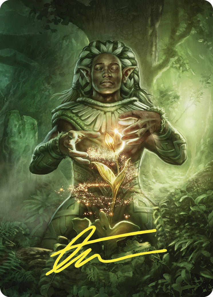 Elvish Mystic Art Card (Gold-Stamped Signature) [Commander Masters Art Series] | Tabernacle Games