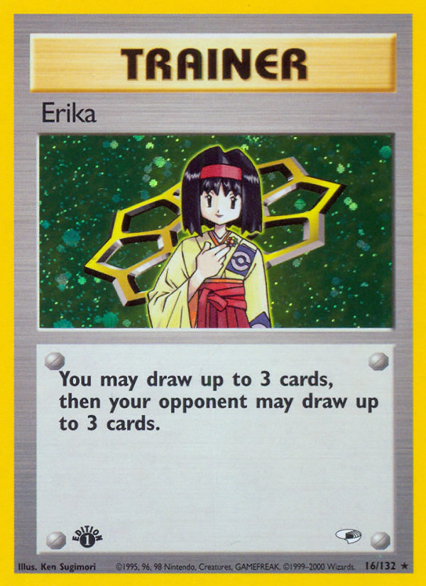 Erika (16/132) [Gym Heroes 1st Edition] | Tabernacle Games