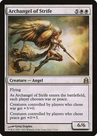 Archangel of Strife [Commander 2011] | Tabernacle Games