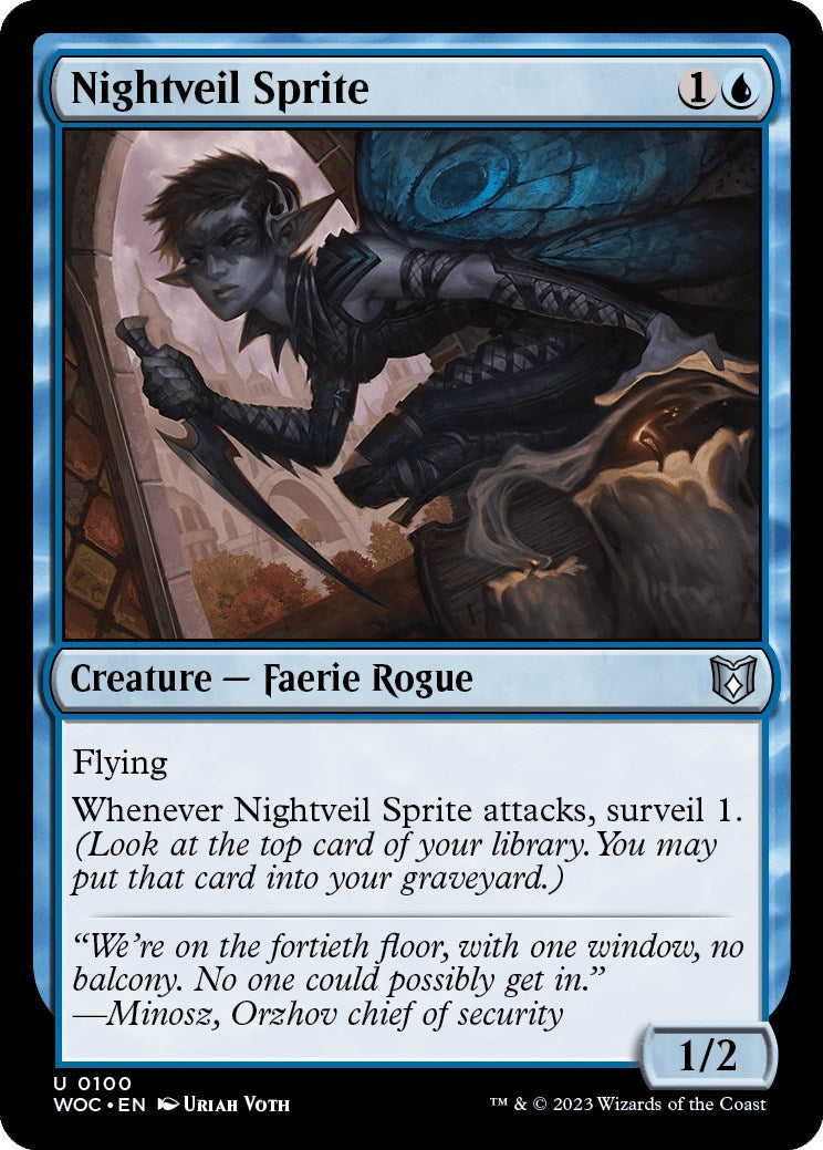 Nightveil Sprite [Wilds of Eldraine Commander] | Tabernacle Games