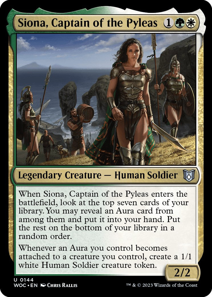 Siona, Captain of the Pyleas [Wilds of Eldraine Commander] | Tabernacle Games