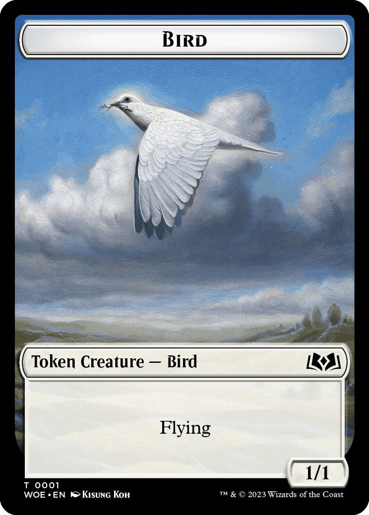 Bird Token [Wilds of Eldraine Tokens] | Tabernacle Games