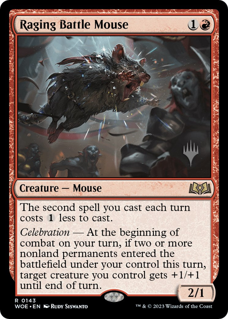 Raging Battle Mouse (Promo Pack) [Wilds of Eldraine Promos] | Tabernacle Games