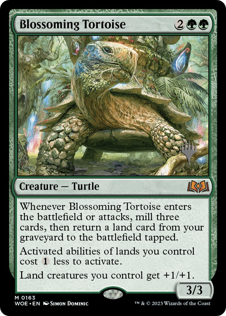 Blossoming Tortoise (Promo Pack) [Wilds of Eldraine Promos] | Tabernacle Games