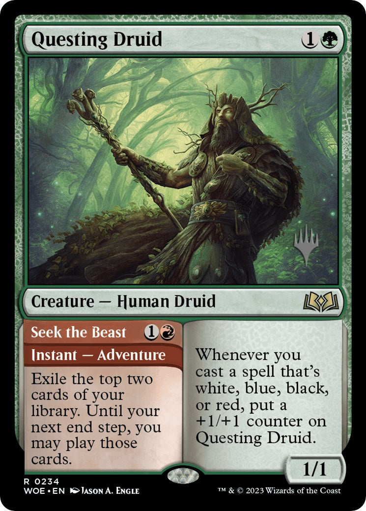 Questing Druid (Promo Pack) [Wilds of Eldraine Promos] | Tabernacle Games