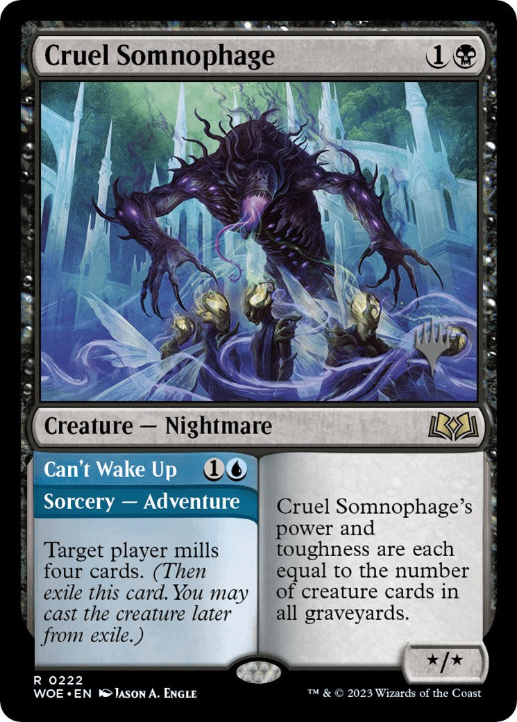 Cruel Somnophage // Can't Wake Up (Promo Pack) [Wilds of Eldraine Promos] | Tabernacle Games
