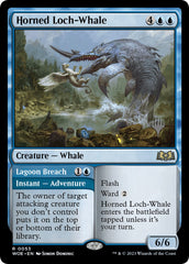 Horned Loch-Whale // Lagoon Breach (Promo Pack) [Wilds of Eldraine Promos] | Tabernacle Games