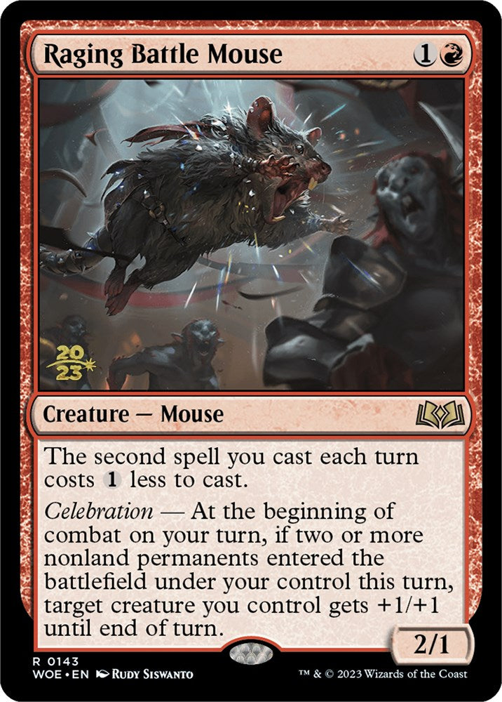 Raging Battle Mouse [Wilds of Eldraine Prerelease Promos] | Tabernacle Games