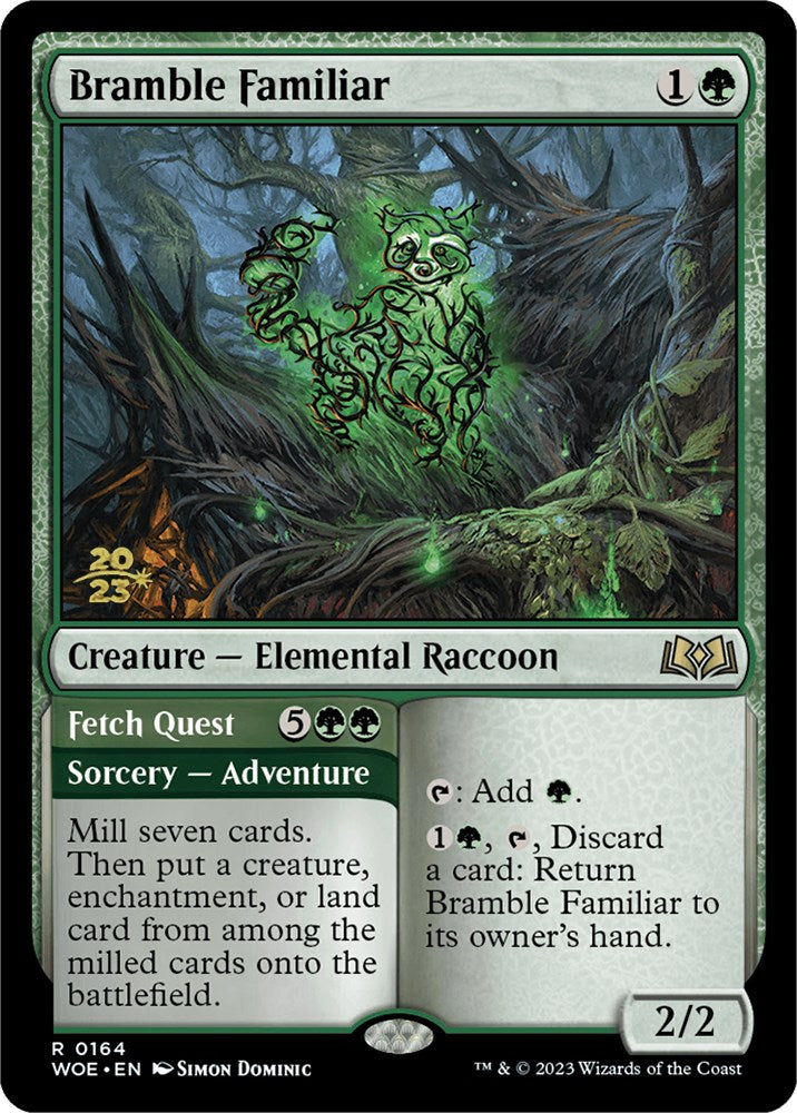 Bramble Familiar // Fetch Quest [Wilds of Eldraine Prerelease Promos] | Tabernacle Games