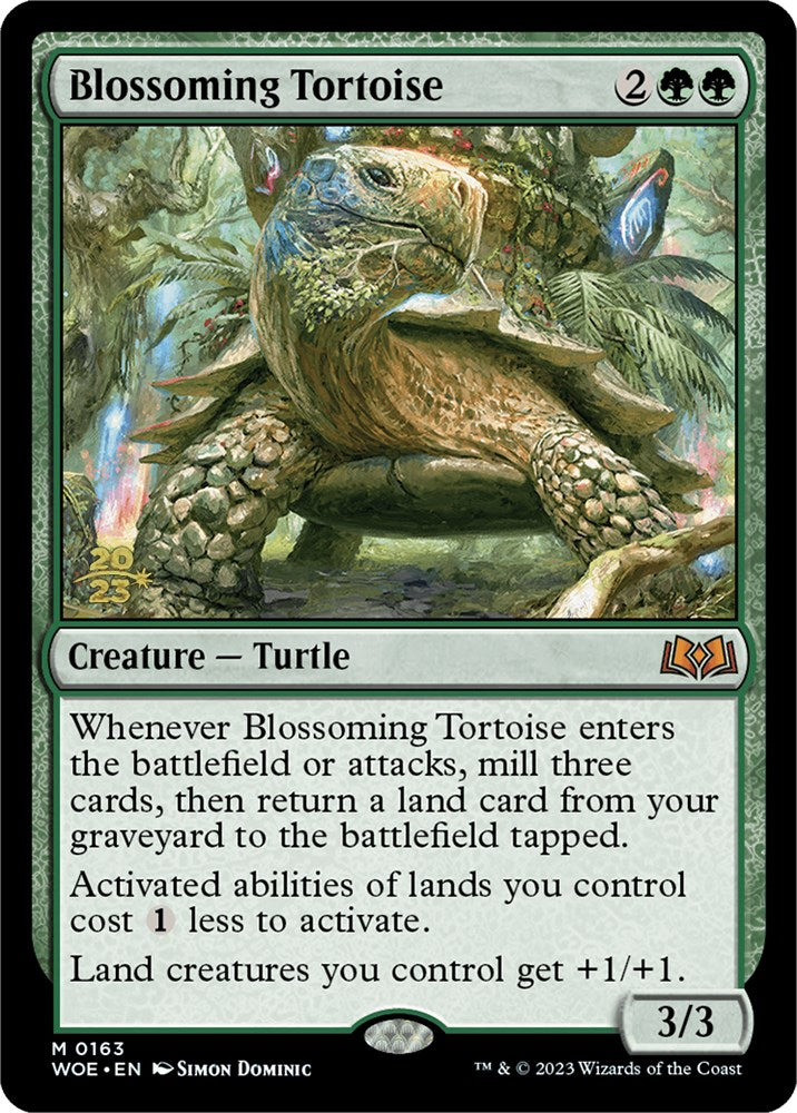 Blossoming Tortoise [Wilds of Eldraine Prerelease Promos] | Tabernacle Games