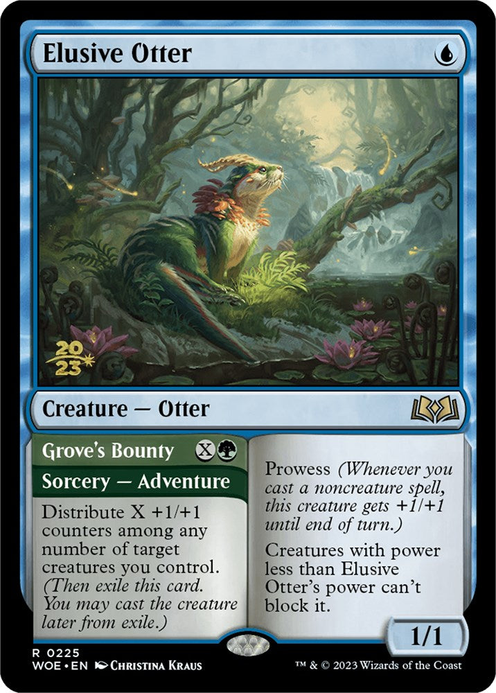 Elusive Otter // Grove's Bounty [Wilds of Eldraine Prerelease Promos] | Tabernacle Games