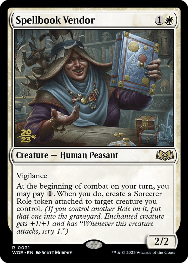 Spellbook Vendor [Wilds of Eldraine Prerelease Promos] | Tabernacle Games