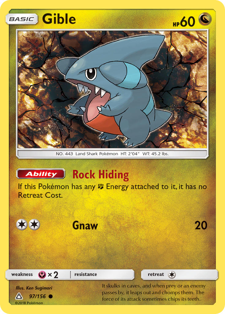 Gible (97/156) [Sun & Moon: Ultra Prism] | Tabernacle Games