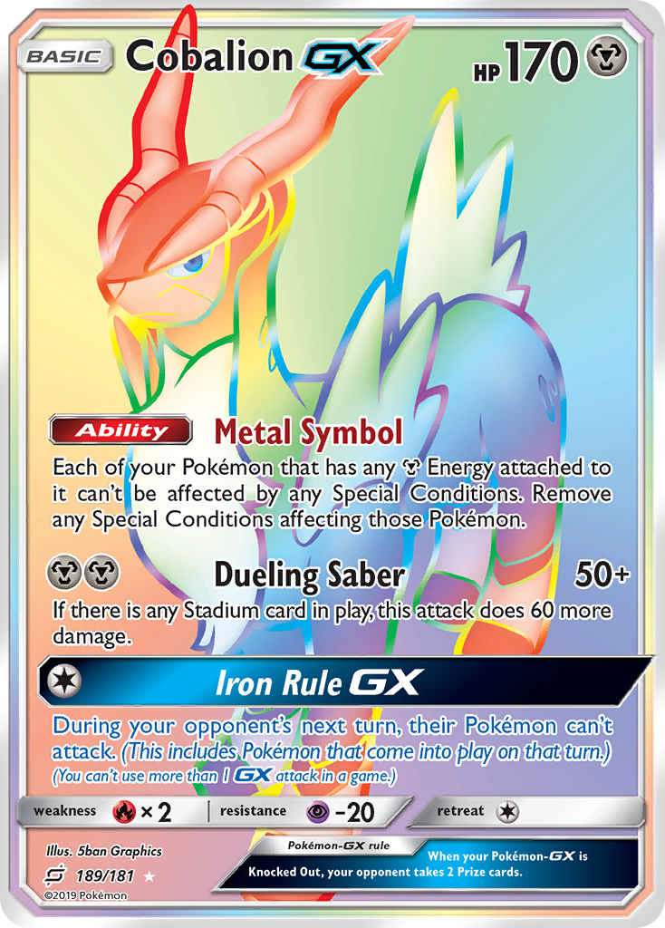 Cobalion GX (189/181) [Sun & Moon: Team Up] | Tabernacle Games