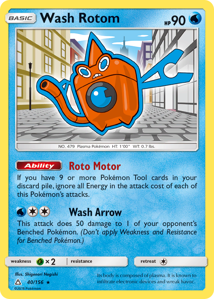 Wash Rotom (40/156) [Sun & Moon: Ultra Prism] | Tabernacle Games