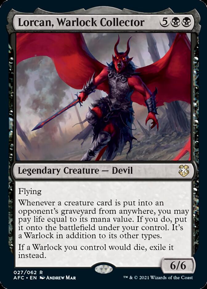 Lorcan, Warlock Collector [Dungeons & Dragons: Adventures in the Forgotten Realms Commander] | Tabernacle Games