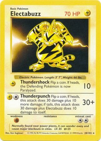 Electabuzz (20/102) [Base Set Shadowless Unlimited] | Tabernacle Games