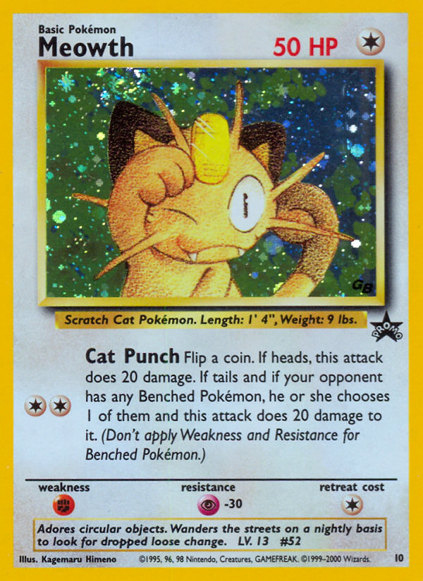 Meowth (10) [Wizards of the Coast: Black Star Promos] | Tabernacle Games