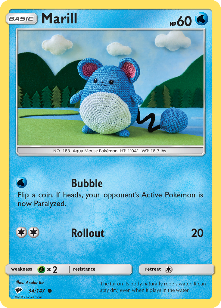 Marill (34/147) [Sun & Moon: Burning Shadows] | Tabernacle Games