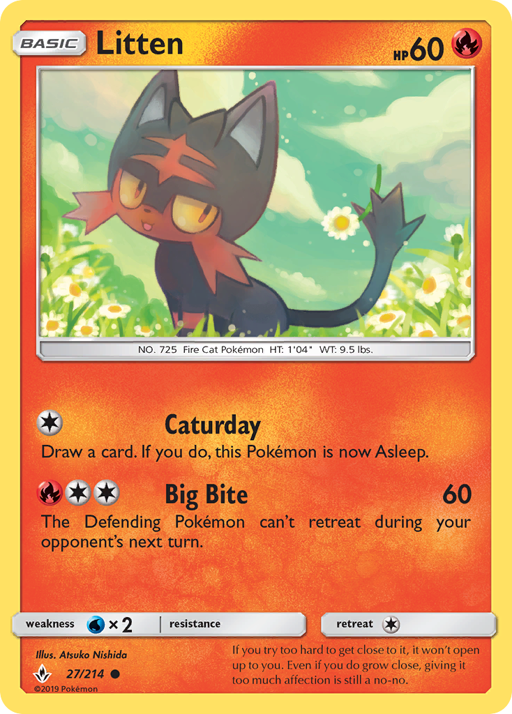 Litten (27/214) [Sun & Moon: Unbroken Bonds] | Tabernacle Games