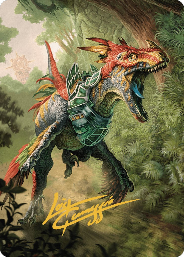 Dinosaur Token Art Card (Gold-Stamped Signature) [The Lost Caverns of Ixalan Art Series] | Tabernacle Games