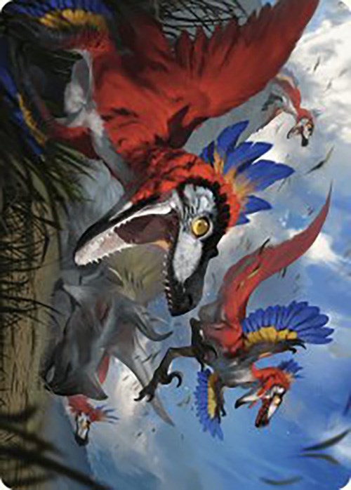 Wrathful Raptors Art Card [The Lost Caverns of Ixalan Art Series] | Tabernacle Games