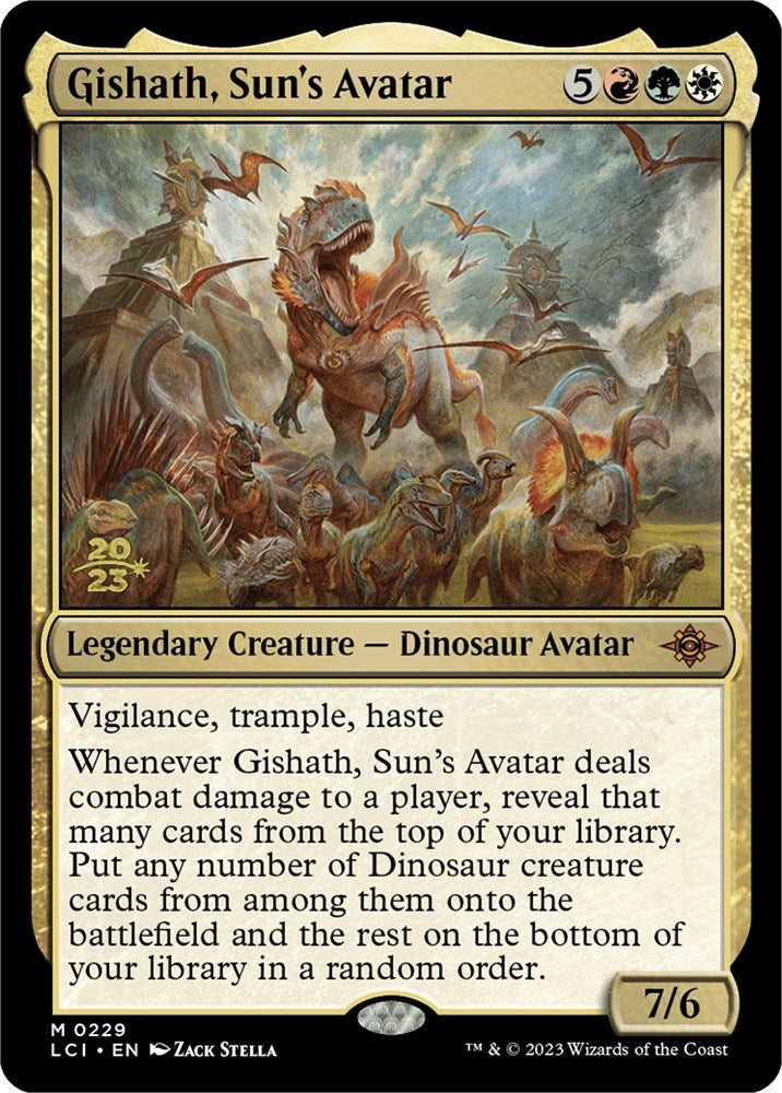 Gishath, Sun's Avatar (LCI) [The Lost Caverns of Ixalan Prerelease Cards] | Tabernacle Games