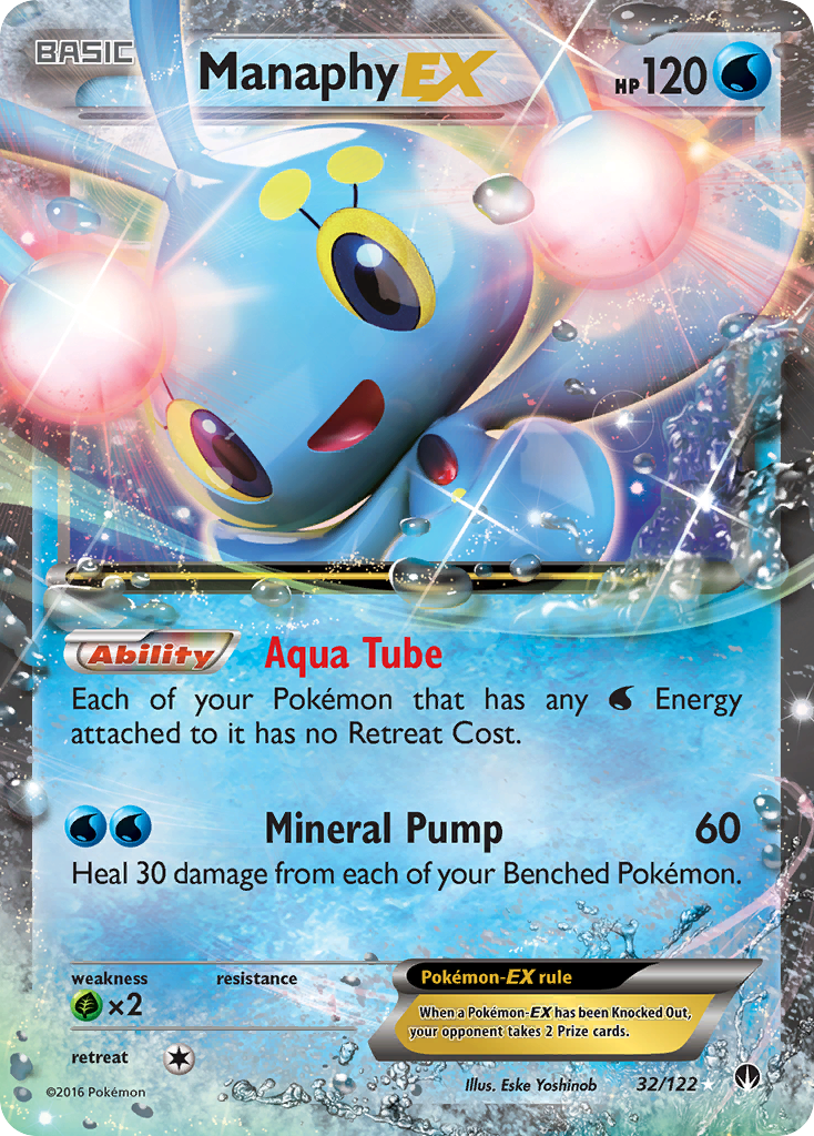 Manaphy EX (32/122) [XY: BREAKpoint] | Tabernacle Games