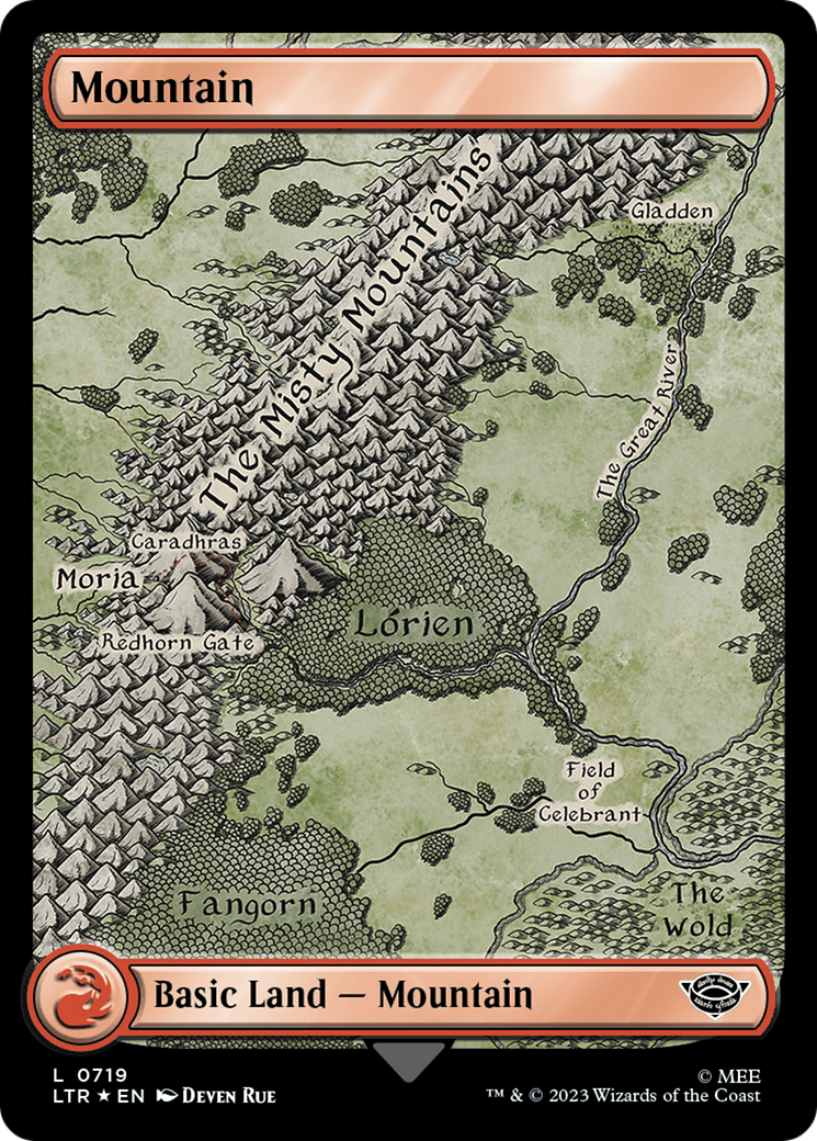 Mountain (719) (Surge Foil) [The Lord of the Rings: Tales of Middle-Earth] | Tabernacle Games