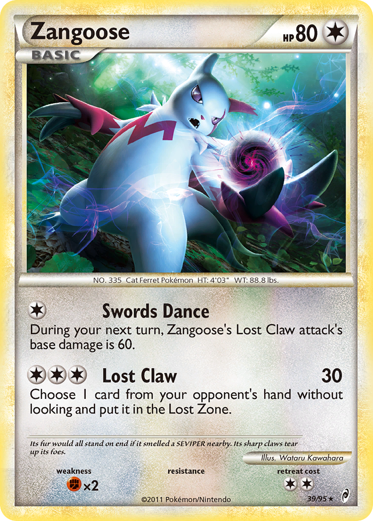 Zangoose (39/95) [HeartGold & SoulSilver: Call of Legends] | Tabernacle Games