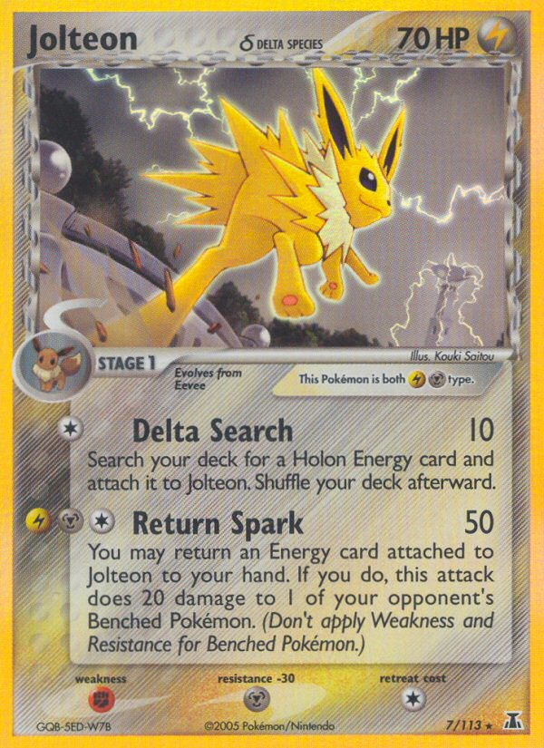 Jolteon (7/113) (Delta Species) [EX: Delta Species] | Tabernacle Games