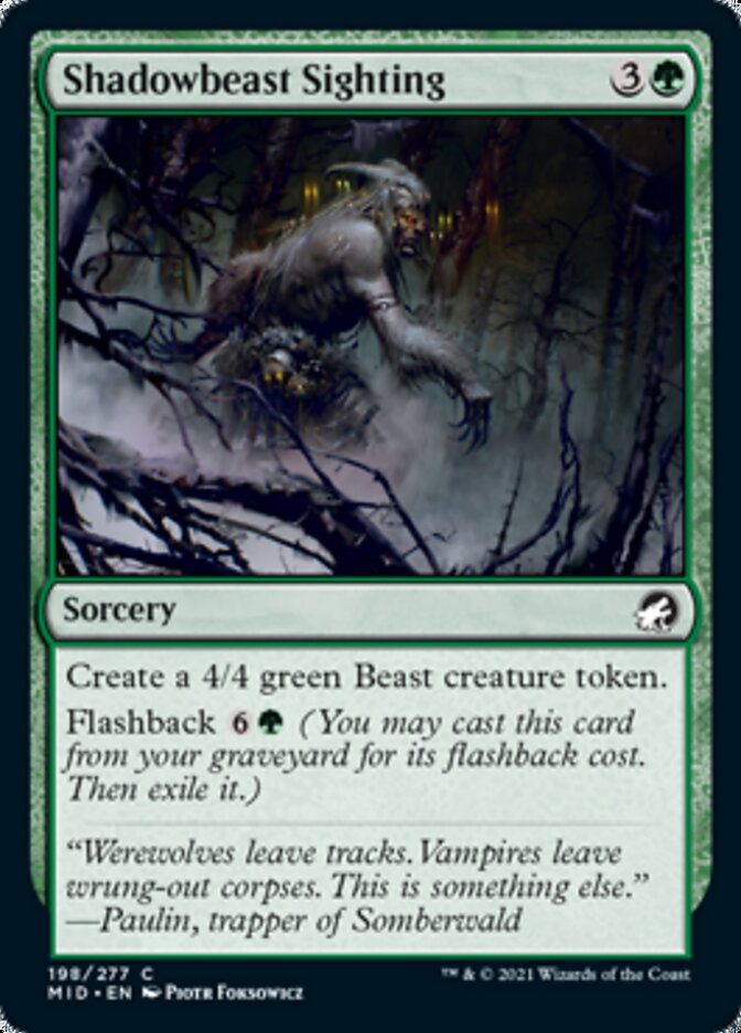 Shadowbeast Sighting [Innistrad: Midnight Hunt] | Tabernacle Games