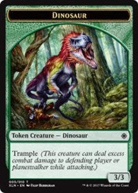 Dinosaur // Treasure (009) Double-sided Token [Ixalan Tokens] | Tabernacle Games